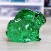 Artesanías de Cristal Adornos de Conejo Esmaltado Coloridos Regalos de los Doce Signos del Zodíaco Decoración Esmaltada para Sala de Estar del Hogar Conejo de la Suerte