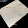 Pulsera con Cierre de Broche de Colgante de Lazo de Circonita Super Brillante, Pulsera de Temperamento Elegante Europea y Americana, Joyería Exquisita de Lujo Ligero de Gama Alta