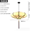 Lustre Pendente Disco Voador Tecido Lanterna Decorativa Lanterna Sala de Estar Sala de Jantar Estilo Chinês Móveis de Restaurante Pintados à Mão Chinês E27