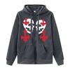 Sudadera Estilo Oscuro Europea y Americana 2025 con Diseño de Calavera, Sudadera con Cremallera Unisex Estilo Gótico para Pareja Harajuku