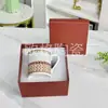 Lujo Ligero Europeo Serie Ouge LP Estilo Lana Vajilla Plato Plano Taza Taza Doble Platillo Caja de Regalo para Inauguración de Casa Cumpleaños Juego