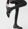 Medias de algodón nublado de ángulo recto con veta vertical gris para mujer, para primavera y otoño, medias negras, leggings de compresión adelgazantes para mujer