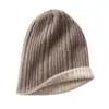 Nuevo gorro de punto de cachemira para otoño e invierno, unisex, cálido, protege los oídos, cubre la cabeza, patrón trenzado, estilo coreano