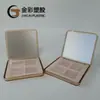 Caixa de Pó Rosa de Quatro Cores, Sombra para Olhos, Corretivo, Caixa Vazia para Contorno, Tampa Flip-Top com Espelho, Material de Embalagem para Pó de Maquiagem