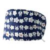 Gorro quirúrgico de dibujos animados para quirófano, estampado, algodón puro, ajustable con hebilla, gorro para mujer con cinta y toalla para el sudor, gorro de médico, farmacia, enfermera