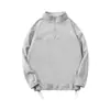 Artículo popular de comercio exterior: Sudadera de forro polar de doble cara de 300 g con cuello alto y media cremallera para hombre y mujer, corte holgado, marca de moda, chaqueta con forro de forro polar de fábrica