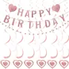 Decoraciones Colgantes Espirales de PVC con Forma de Corazón para el Día de San Valentín Transfronterizo Banners Colgantes y Decoraciones de Guirnaldas para Fiesta de Cumpleaños de Mascotas Directo del Fabricante