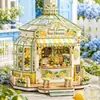 Pintura com Diamantes Montagem em Madeira Enfeites Artesanais DIY Decoração de Mini Cena de Mesa Novo Presente Criativo