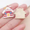 Aleación de Zinc Dibujos Animados Goteo de Aceite Copo de Nieve Papá Noel Muñeco de Nieve Colgante DIY Pulsera Llavero Accesorios de Joyería Colgante