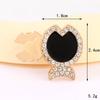 Nuevo Traje de Corazón de Grava Hebilla Decorativa para Cuello Puños de Camisa Desmontables de Alta Gama Accesorios de Joyería DIY