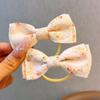 Horquilla con lazo floral para niña, bonita y dulce diadema para niña, horquilla que combina con todo, accesorios para el cabello de bebé.