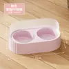 Cuenco Doble de Cerámica para Gatos y Perros, Comedero para Gatos, Protege la Columna Cervical, Antideslizante, Antiderrames, Antisalpicaduras, Bebedero para Gatos, Comedero