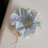 Scrunchie de Tecido Xadrez Estilo Coreano para Mulheres Novo Tamanho Grande Scrunchie Prendedor de Rabo de Cavalo Lindo Versátil Prendedor de Cabelo Acessórios de Cabelo