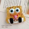 Accesorios de Resina para Manualidades de Dibujos Animados Accesorios Grande Luminoso Feliz Haibao Pasador para el Cabello Funda para Teléfono Móvil Cadena para Zapatos Llavero Colgante