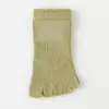 Calcetines de Cinco Dedos para Mujer, Transpirables y Absorbentes del Sudor, Calcetines Cortos Finos de Verano, Calcetines de Dedos Separados, Color Sólido, Algodón Puro, Simples y Versátiles, Sin Olor