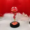 Luminária de Vidro com Abajur de Rosa Fluorescente Eterna Presente de Dia dos Namorados para Deusa Aniversário Presente de Aniversário Aconchegante