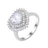 Anillo de amor de Amazon, anillo de circón femenino, joyería europea y americana, personalidad, anillo de alto sentido, joyería de banquete al por mayor