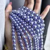 Shijia Pérola de Cristal Duplo Furo Passante Acessórios para Joias DIY Contas Contas Redondas Colar Tornozeleira Pérola de Cristal Furo Pequeno