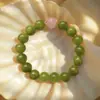 Pulseira de Peridoto Verde Edição Limitada de Natal, Mesmo Estilo da Xiaohongshu, Pulseira de Gato da Sorte Estilo Chinês Atacado