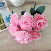 Ramo de Peonías Artificiales de 7 Cabezas al por Mayor del Fabricante, Flores Falsas para Decoración de Bodas, Flores Falsas de Seda para Decoración