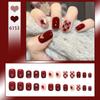 Colección de uñas postizas extraíbles con diseño de Little Red Book Explosions, estilo retro sencillo y avanzado, con armadura blanca