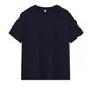Qisheng Modelo de Exportación Personalizado 2025 Peso Pesado 230g Ajustado Algodón Puro Pequeño Hombro Descubierto Versátil Holgado Manga Corta Camiseta para Hombre