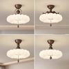 Lámpara de Dormitorio Minimalista Italiana, Bronce Vintage Retro Flor Celebridad de Internet Habitación Infantil Lámpara de Techo Ultra Brillante Protección Ocular