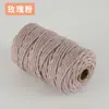 Cuerda de Algodón de Color de 3 mm para Manualidades Trenzado Hecho a Mano Hilo de Algodón Grueso Fino Suave Cuerda para Tapicería 10m/50m/100m No