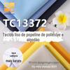 Tc13372 Poliéster-Algodão 35% Algodão 20% Popeline Liso Branco Colorido Tecido para Vestido Camisa Xadrez Tie-Dye