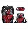 Mochila Periférica de Spider-Man Mochila de Gran Capacidad Set de Tres Piezas Mochila Escolar para Niños Mochila para Estudiantes