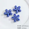 Flores coloridas de cerámica de cinco pétalos hechas a mano DIY materiales para decoración de joyas de collar pulsera accesorios