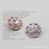 Flor de Metal Cordão Usável Botão Cor Estilo Chanel Botão com Diamante Casaco de Lã Vestido Suéter Fivela Fivela de Casaco Pelo