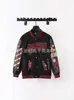 Comercio Exterior Transfronterizo Retro Americano Bordado Colaboración Tendencia Chaqueta de Béisbol de Milán Resistente Pareja Unisex Superior
