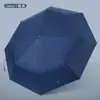 Paraguas de vinilo de alta gama hecho a medida, protección solar y resistente al viento, reforzado para uso tanto soleado como lluvioso, paraguas plegable automático para regalo corporativo al por mayor