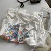 Autorefrigerante~Lyocell Tencel Estampa Floral Manga Longa Camiseta Feminina Solta Preguiçosa Fina Gola Redonda Camisa de Proteção Solar Verão