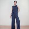 Suéter de Lã de Seda de Amora Fio Grosso de 16 Agulhas Gola Redonda Feminino Novo Silhueta Simples Confortável Sem Mangas Colete Tricotado Verão