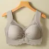 Sutiã Confortável de Renda com Costas Bonitas, Estilo Camiseta, Sem Costura, Push-Up, Retrator de Seios, Sem Aro, Com Bojo Fixo para Mulheres