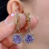 2024 Novos brincos de cristal de strass de alta qualidade Light Luxury Niche Design Exquisite Ear Buckle Niche Temperament All-match