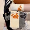 Calcetines Lindos de Verano 2025 Dibujos Animados para Mujer Calcetines de Media Pantorrilla Huevo de Gato Tridimensional Ins Calcetines de Moda Calcetines de Pareja Universitarios