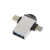 Adaptador OTG tipo dos en uno a USB para teléfono móvil Android, conexión, descarga de unidad U, convertidor de ratón y teclado OTG