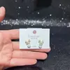 Pendientes Geométricos de Circonita Estilo Ins Otoño e Invierno para Mujer Aguja de Plata S925 Nicho Lujo Accesible Moda Versátil Ecológico Galvanizado