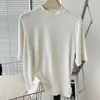 Camisa feminina de gola alta e manga curta para usar por baixo, nova para o início do outono, macia, Nuo, gola alta, manga curta, camiseta interna, elástica, cor sólida