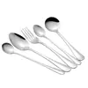 Talheres de Aço Inoxidável para Comida Ocidental 1010 Faca e Garfo Colher Hotel Bife Cabo Longo Colher de Gelo Colher de Gelo Colher de Sorvete Conjunto Conjunto com LOGO