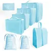 Bolsa de almacenamiento de viaje, juego de seis piezas, juego de siete piezas, juego de ocho piezas, bolsa de lavado plegable, bolsa de almacenamiento de ropa, paquete de bolsa de viaje