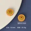 Accesorios Antiguos de Oro, Cuentas Espaciadoras Flor Tesoro, Cuentas Espaciadoras Caladas Filigrana Azul Quemado, Accesorios para Pulseras y Collares Estilo Chino Nuevo al por Mayor