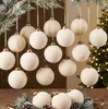 15 Piezas Nuevo Producto Transfronterizo 6/8cm Bolas de Navidad Afelpadas para el Hogar, Uso Diario, Centros Comerciales y Ocasiones Festivas, Exquisitos Adornos de Bolas de Navidad