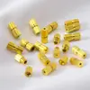 Fecho de Parafuso Torcido Listrado de Cobre Banhado a Ouro Fecho Espiral Conector de Colar Pulseira Acessórios Manuais DIY
