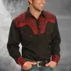 Camisa vaquera de manga larga estilo western para hombre, camisa abotonada suave y cómoda para fiestas casuales al aire libre