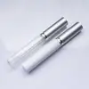 Botella de Pegamento Blanco al por Mayor en Stock, Redondo 4.5ml Tapa de Aluminio Tubo Vacío para Delineador Líquido con Aplicador de Pincel Delgado, Material de Empaque Cosmético
