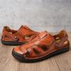 Sandálias plus size primavera 2025 sapatos de praia masculinos para atividades ao ar livre novas pantufas respiráveis transfronteiriças sapatos masculinos de verão meio sapatos